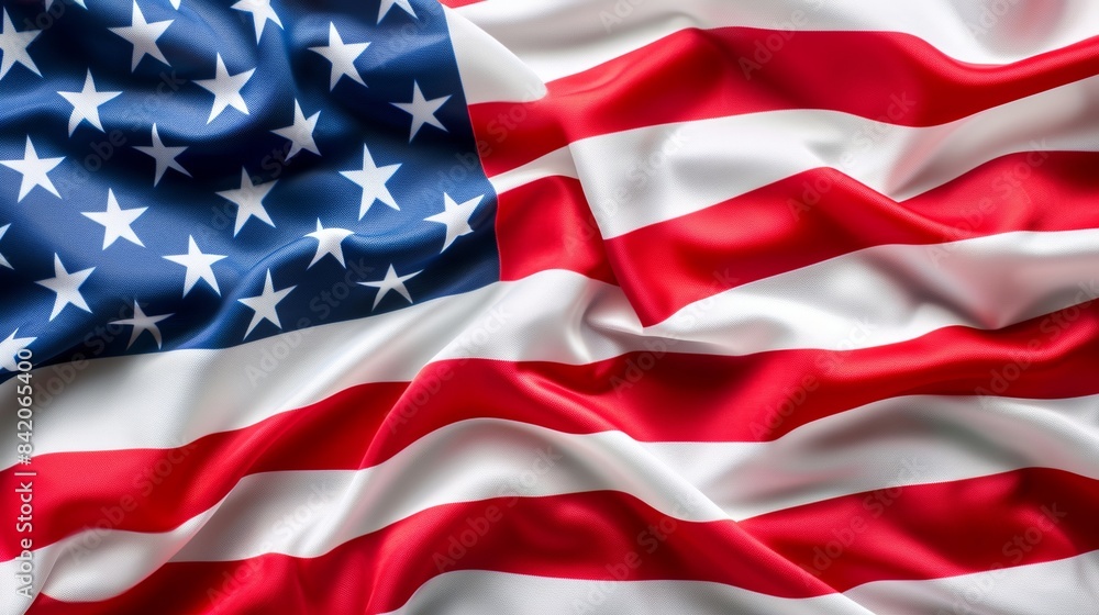Close-up view of US national flag Close-up view of US national flag
