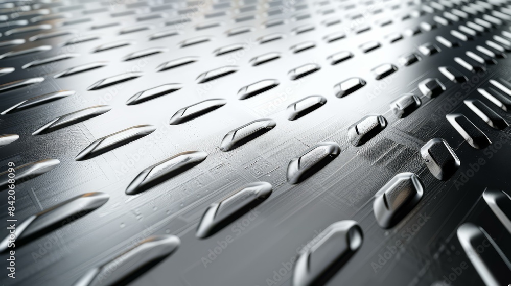 Close-Up of Metallic Surface with Raised Patterns, Industrial Design Background Close-Up of Metallic Surface with Raised Patterns, Industrial Design Background