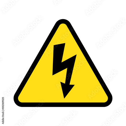 High voltage sign with lightning Free Download High voltage sign with lightning - GFXLoad