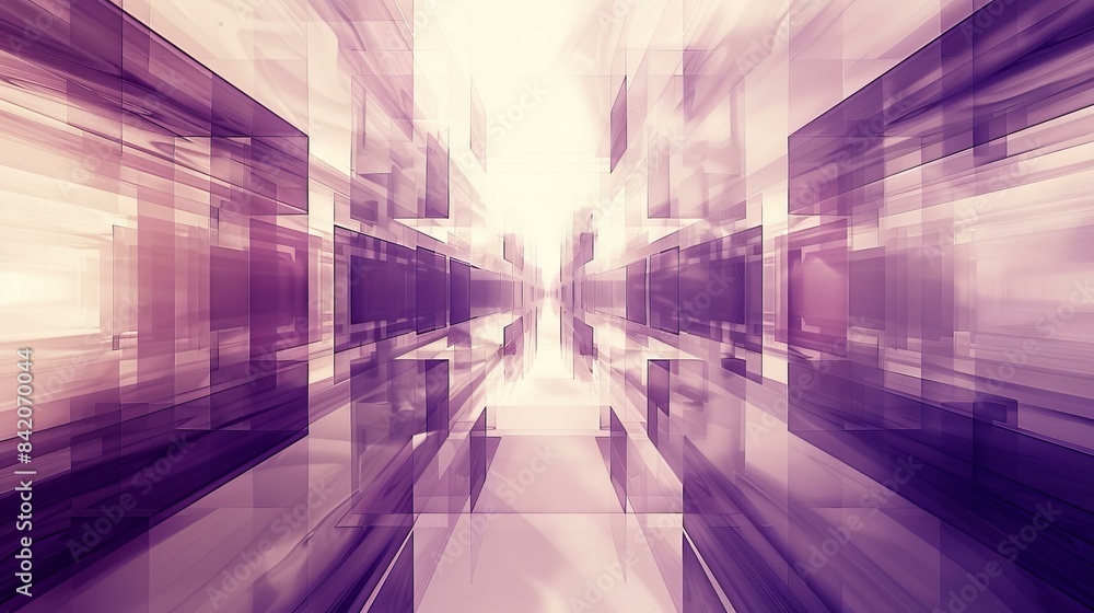 Abstract Geometric Background with Purple Hues Motion Effect, Futuristic Design Abstract Geometric Background with Purple Hues Motion Effect, Futuristic Design