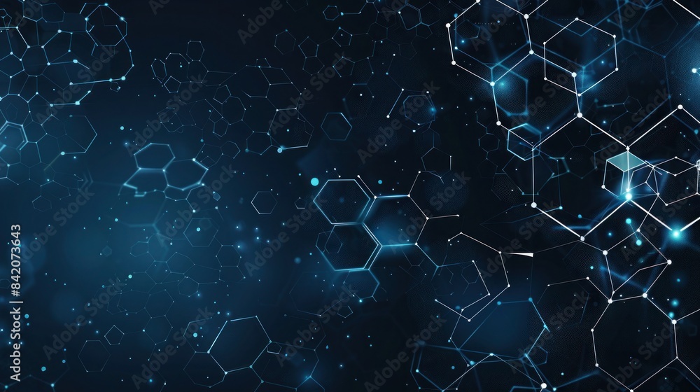 Geometric abstract background with hexagons pattern for Medical, Science and technology, blank space background Geometric abstract background with hexagons pattern for Medical, Science and technology, blank space background