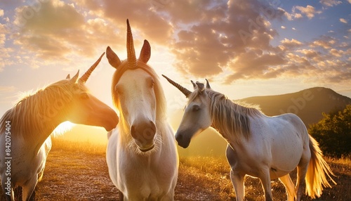 joyful unicorns ai generated image photo