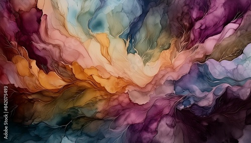 colorful watercolor textured background photo