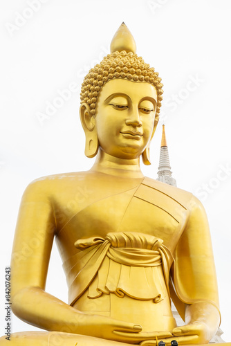 The Giant Budah of Bangkok in the white sky