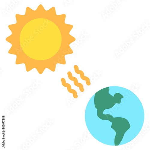 Sunspot activity multi color icon, related to education and technology theme. use for modern concept, web and app development.