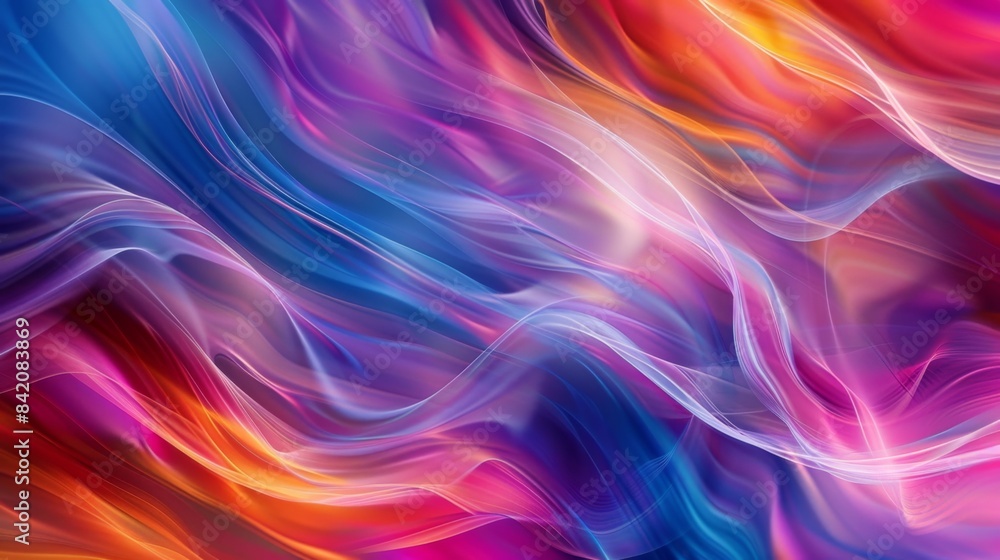Vibrant Abstract Waves Background, Generative AI Vibrant Abstract Waves Background, Generative AI