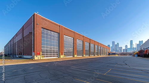 outside photography of a big self-storage facility building or industrial warehouse