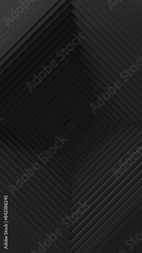 Abstract animation of square blinds oscilation. Minimal dark clean corporate background. 3D walls wavy loop motion. Geometric elements cycling displacement video. Vertical video photo