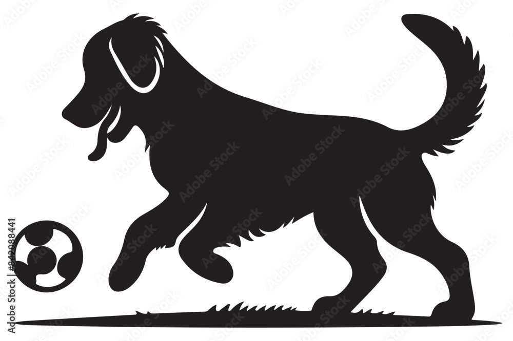 Obraz premium Dog silhouette vector illustration