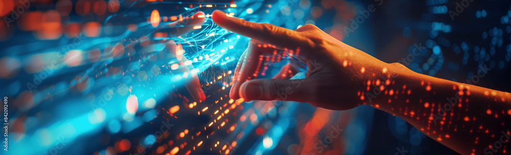 Hand Interacting with Digital Interface Hand Interacting with Digital Interface