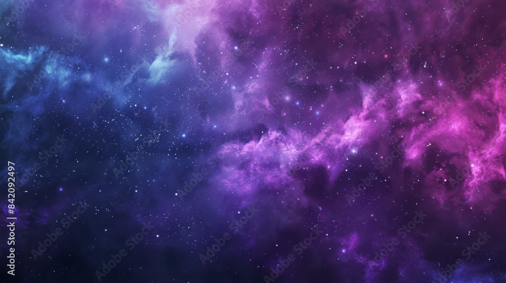 Fototapeta premium Stunning Purple and Blue Nebula, Space Background for Sci-Fi Projects