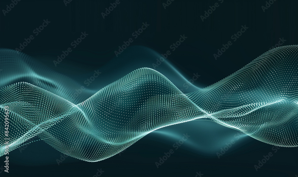 Smooth Digital Wave Pattern with Luminescent Dots Smooth Digital Wave Pattern with Luminescent Dots