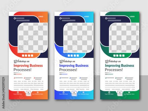 Creative Corporate Business Rack Card Design. Rack Card Design template.