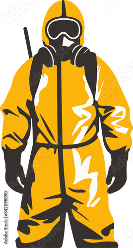 Illustration of Hazmat Suit - Safety and Protection
