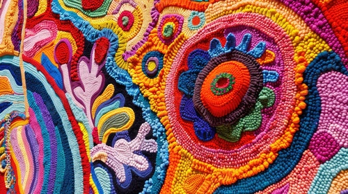 Vibrant rug backdrop