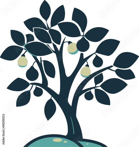 Stylized Tree with Pears: Growth and Natural Abundance