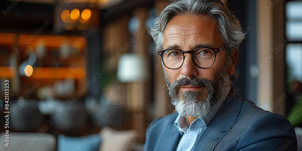 Confident Middle-Aged Businessman on Mobile - Executive Professional Life Confident Middle-Aged Businessman on Mobile - Executive Professional Life