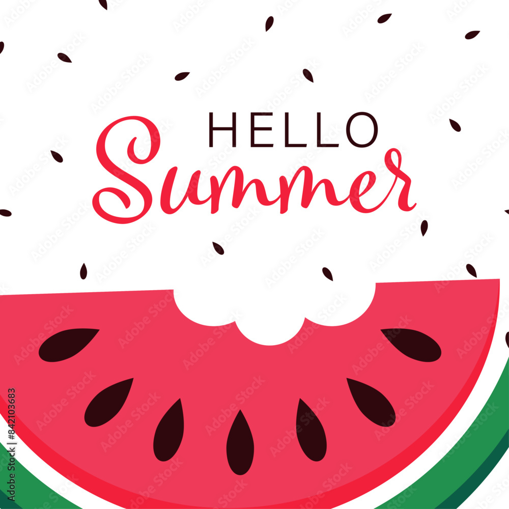 Summer sale and cute Watermelon Slice Popsicle with a bite, Vector illustration. Summer sale with Cute Watermelon Slice with a bite, vector illustration. Summer sale and cute Watermelon Slice Popsicle with a bite, Vector illustration. Summer sale with Cute Watermelon Slice with a bite, vector illustration.