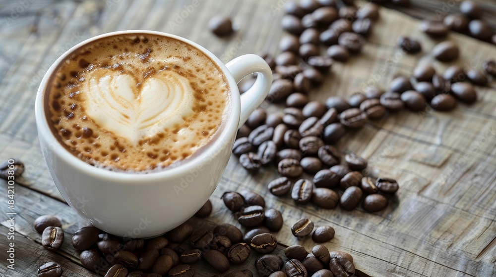 Love Brewed to Perfection Heartfelt Coffee Cup with Arrowshaped Beans Love Brewed to Perfection Heartfelt Coffee Cup with Arrowshaped Beans