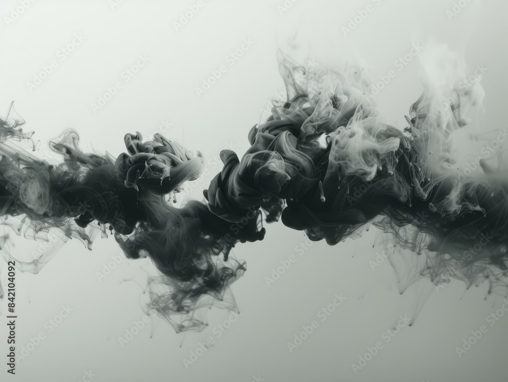 Abstract Black Ink in Water, Artistic Background for Creative Projects Abstract Black Ink in Water, Artistic Background for Creative Projects