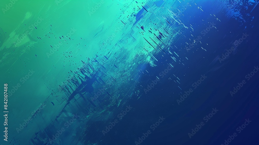 Fototapeta premium Abstract Blue and Green Digital Art - Generative AI