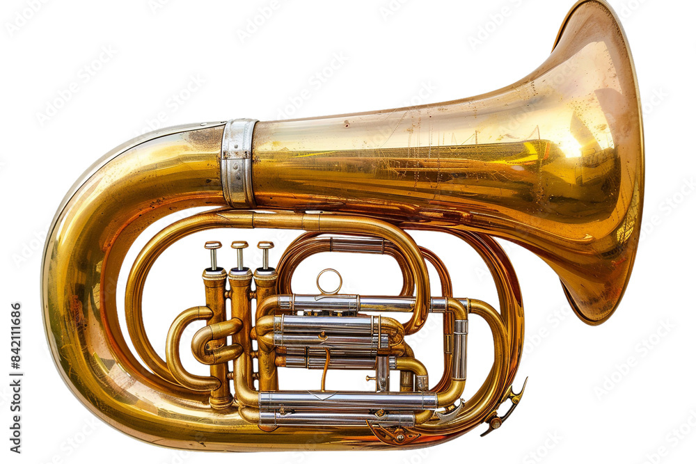 Naklejka premium PNG image of a tuba euphonium horn