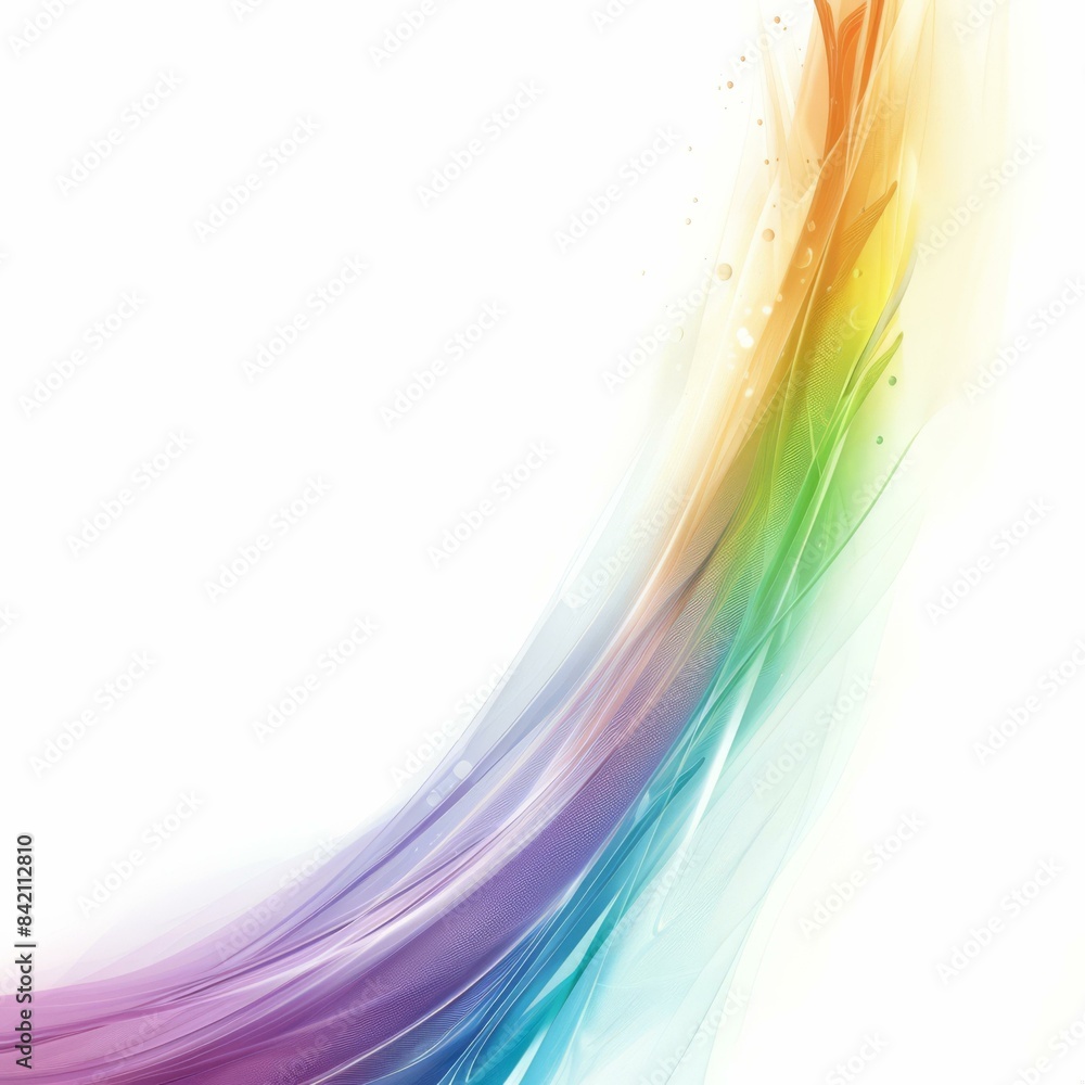 Colorful Abstract Wave on White Background, Modern Design Concept Colorful Abstract Wave on White Background, Modern Design Concept