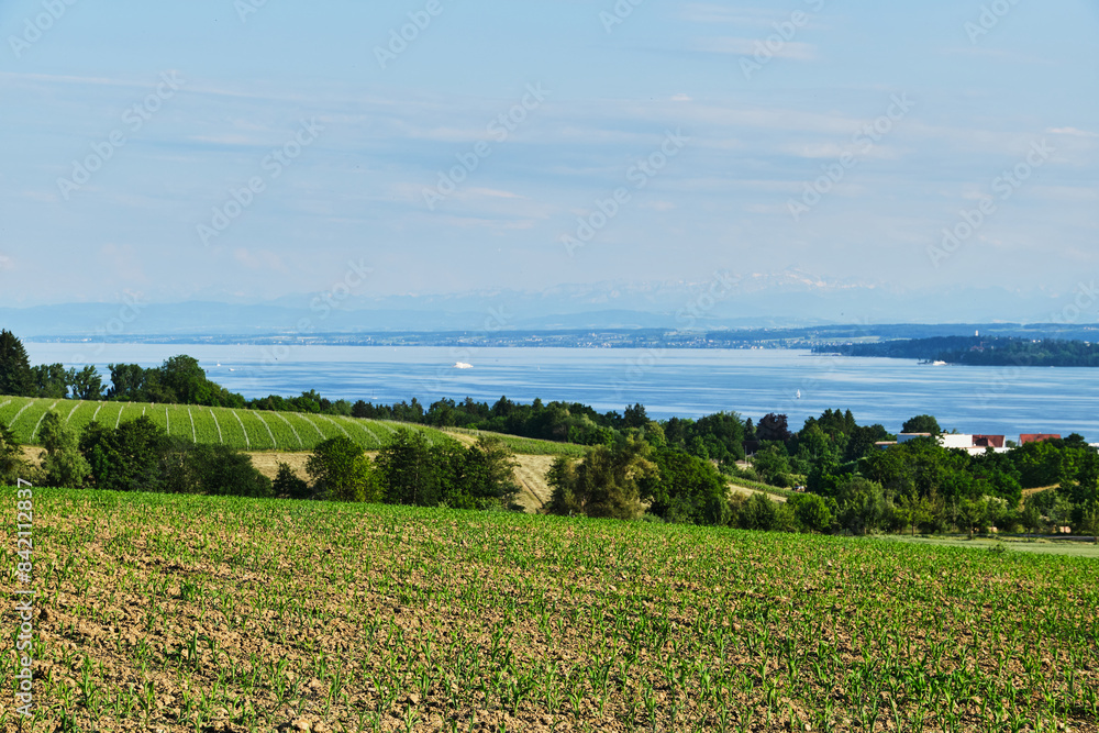 Panorama of Lake Constance in Ueberlingen, Germany Panorama of Lake Constance in Ueberlingen, Germany