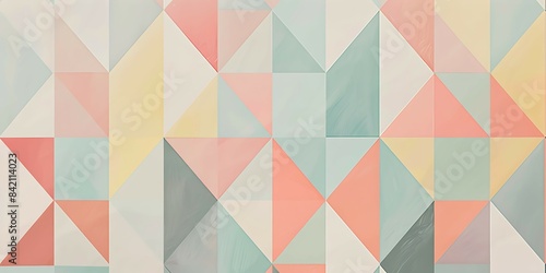 Pastel Geometry, Minimalist Desktop Wallpaper Design