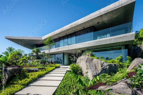 A modern house with undergr...