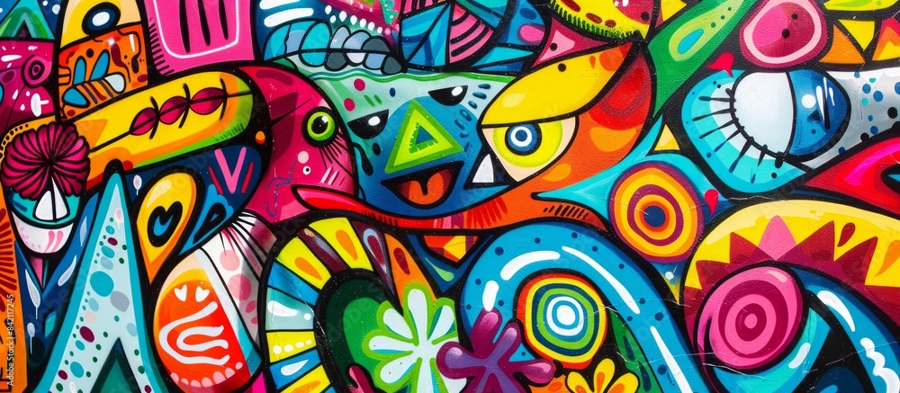Colorful graffiti art design bright and cheerful background. Colorful graffiti art design bright and cheerful background.