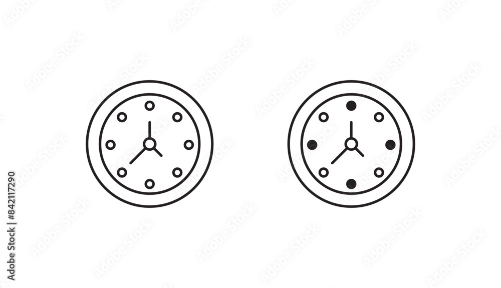 Clock icon design with white background stock illustration Clock icon design with white background stock illustration