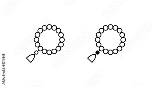 Beeds icon design with white background stock illustration