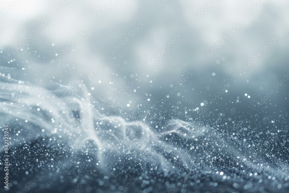 Abstract White and Blue Particle Wave Background, Technology and Science Concept Abstract White and Blue Particle Wave Background, Technology and Science Concept