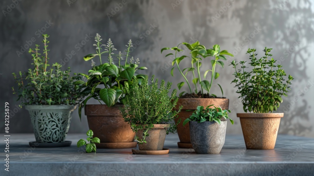 Herbal Oasis Vibrant Tabletop Garden of Basil Rosemary and Thyme Greenery Wellness and Serenity in a Pot Herbal Oasis Vibrant Tabletop Garden of Basil Rosemary and Thyme Greenery Wellness and Serenity in a Pot