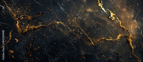 Panel kuchenny z motywem Luxury black gold marble texture background design.