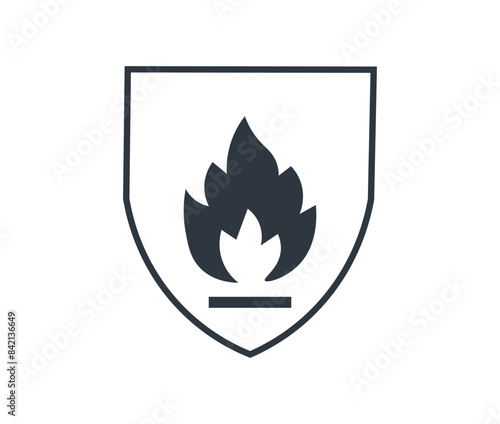 Protection against heat and flame symbol