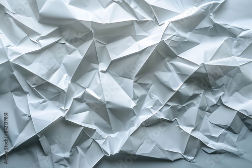 White crumpled paper texture background with a rough surface