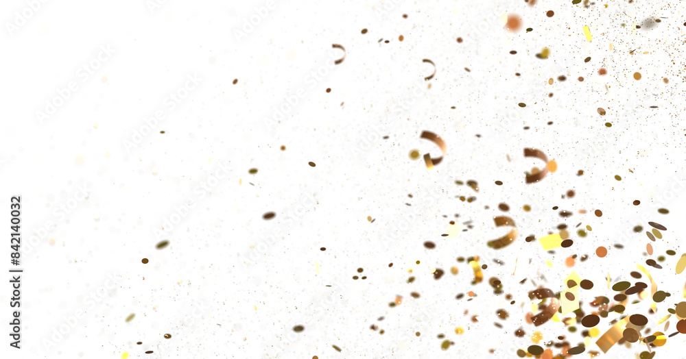 Radiant Revelry: Dynamic 3D Illustration of a Radiating gold Confetti Celebration Radiant Revelry: Dynamic 3D Illustration of a Radiating gold Confetti Celebration