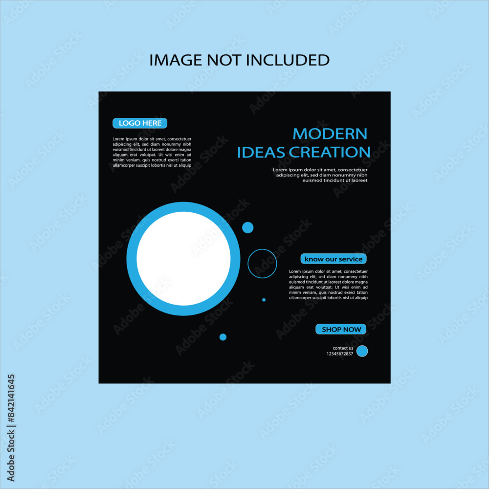 Fototapeta premium Special creative minimal social media design for business marketing place