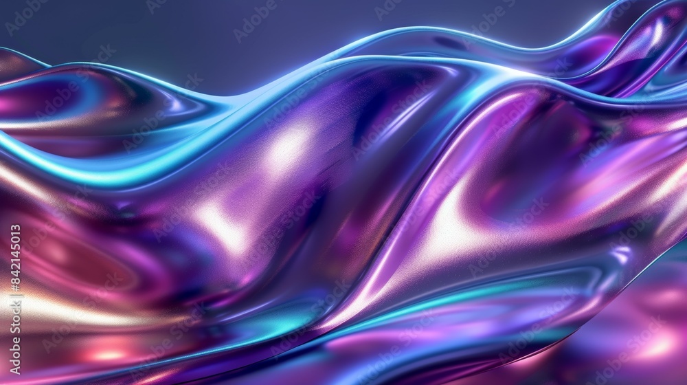 A purple and blue wave of fabric with glitter A purple and blue wave of fabric with glitter