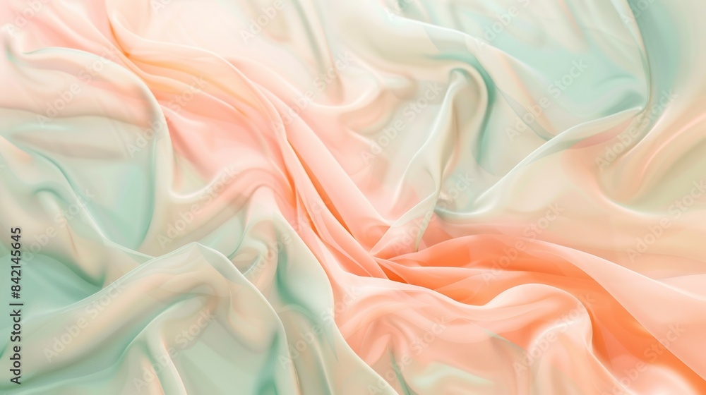 A piece of fabric with a green and pink stripe A piece of fabric with a green and pink stripe