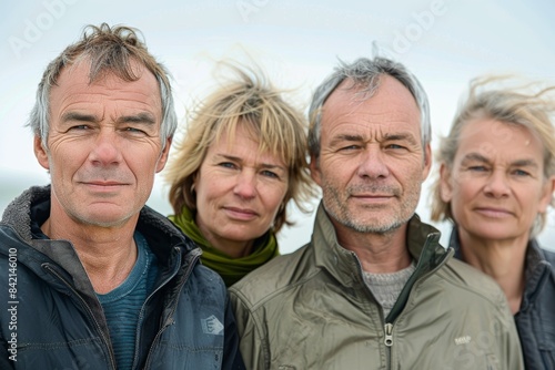 Portrait of a group of senior people in front of the camera.