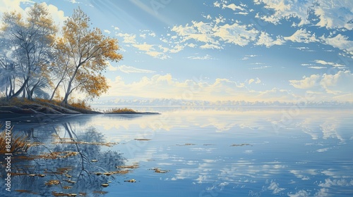 Tranquility Reflected in Calm Waters
