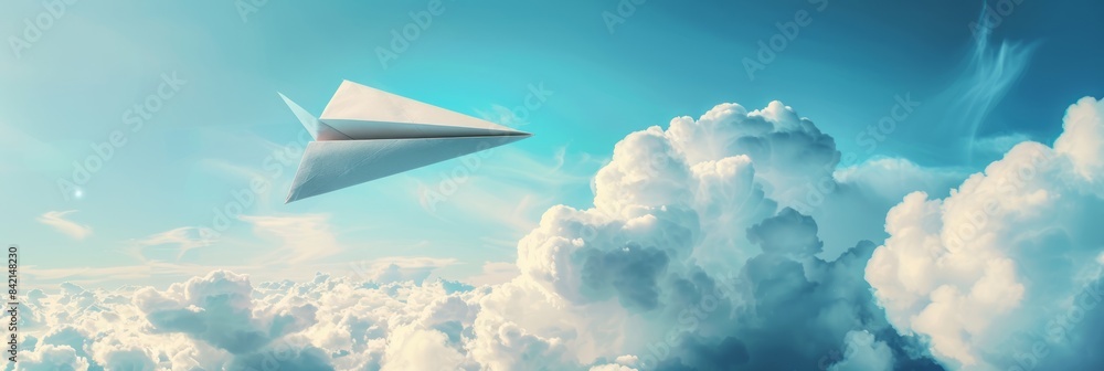 National paper airplane day concept with copy space area for text National paper airplane day concept with copy space area for text