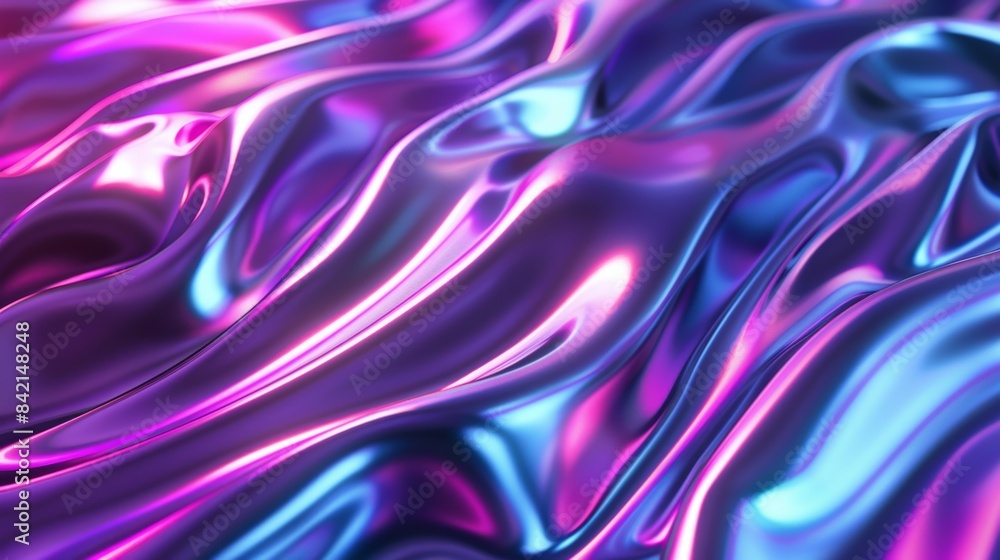 A purple and blue fabric with a shiny, metallic texture A purple and blue fabric with a shiny, metallic texture