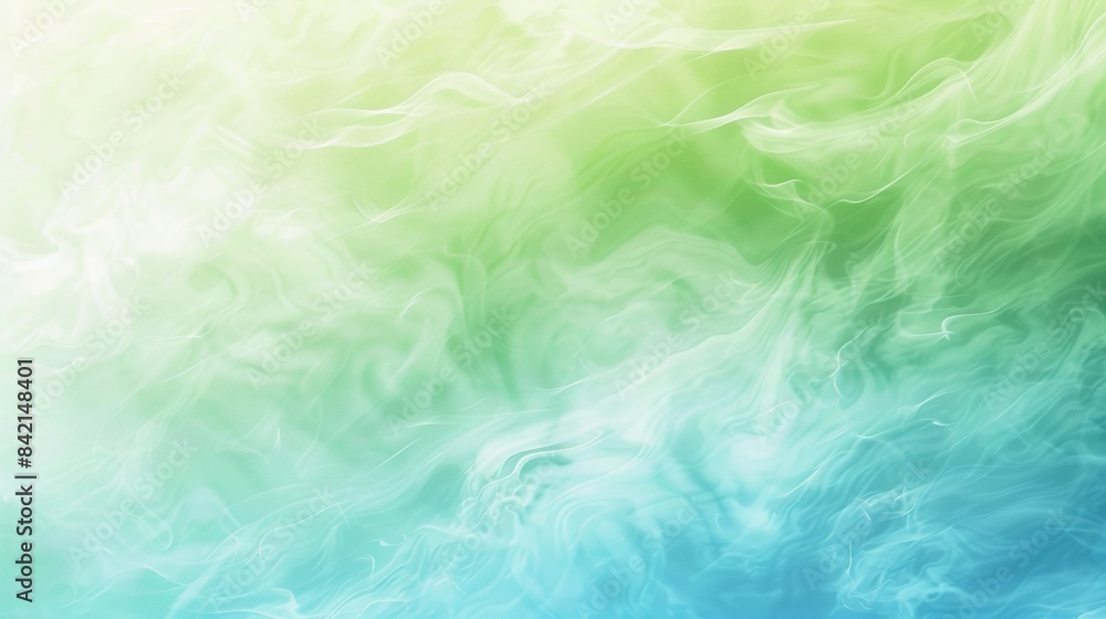 A green and blue background with wavy line that looks like smoke A green and blue background with wavy line that looks like smoke