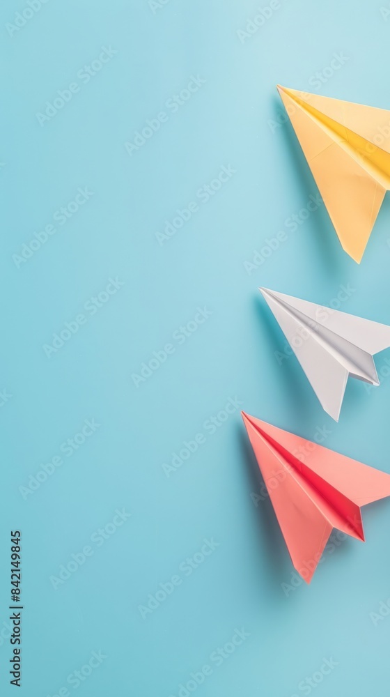 National paper airplane day concept with copy space area for text National paper airplane day concept with copy space area for text