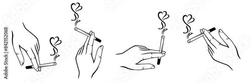 hand with a cigarette