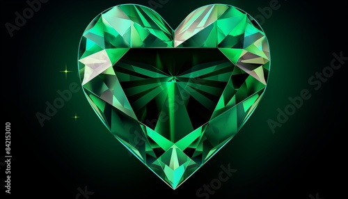 green heart shaped diamond © gomgom